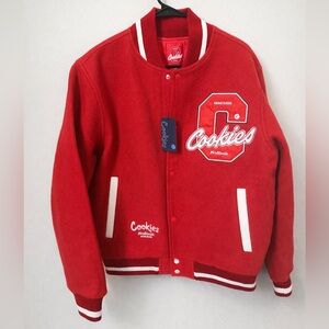 Cookies Red Varsity Lettermen Jacket  - Small - Brand New with Tags